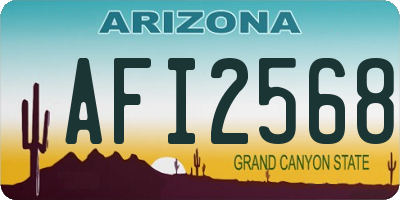 AZ license plate AFI2568