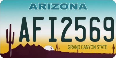 AZ license plate AFI2569