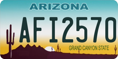 AZ license plate AFI2570