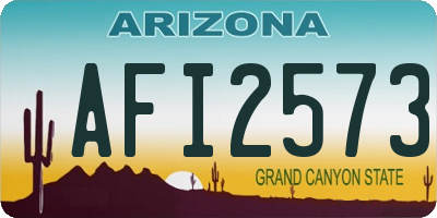 AZ license plate AFI2573
