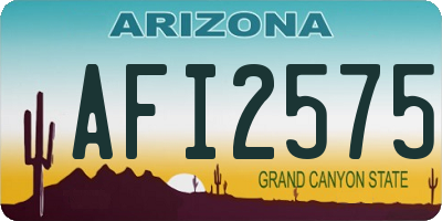 AZ license plate AFI2575