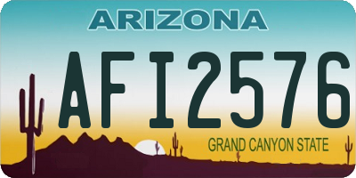 AZ license plate AFI2576