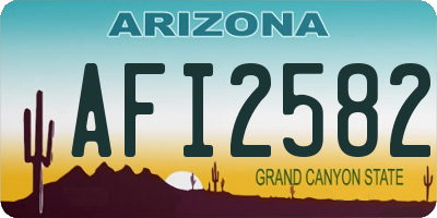 AZ license plate AFI2582