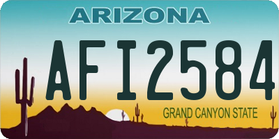 AZ license plate AFI2584