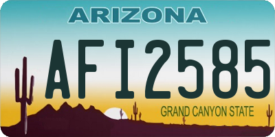 AZ license plate AFI2585