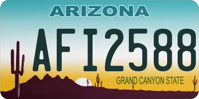 AZ license plate AFI2588