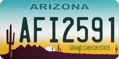 AZ license plate AFI2591