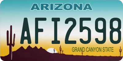AZ license plate AFI2598