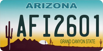 AZ license plate AFI2601