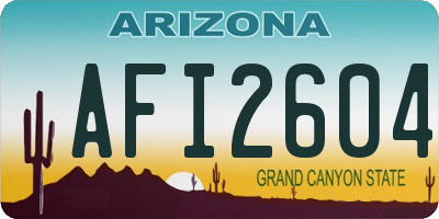 AZ license plate AFI2604