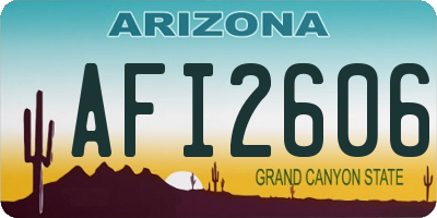 AZ license plate AFI2606