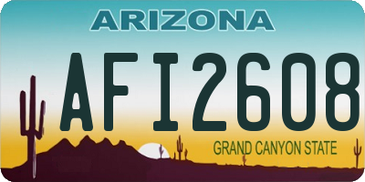 AZ license plate AFI2608