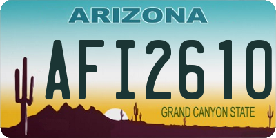AZ license plate AFI2610