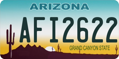AZ license plate AFI2622