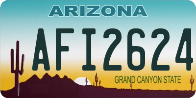 AZ license plate AFI2624