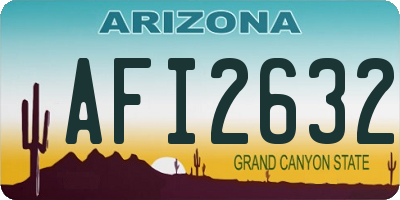 AZ license plate AFI2632