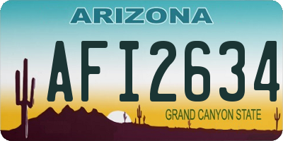 AZ license plate AFI2634