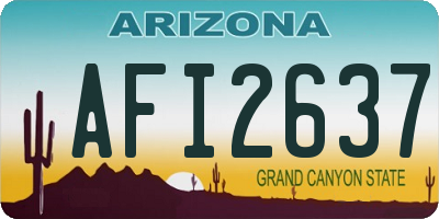 AZ license plate AFI2637