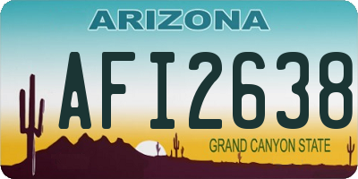 AZ license plate AFI2638