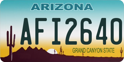 AZ license plate AFI2640
