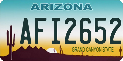 AZ license plate AFI2652