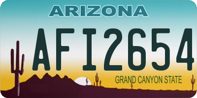 AZ license plate AFI2654