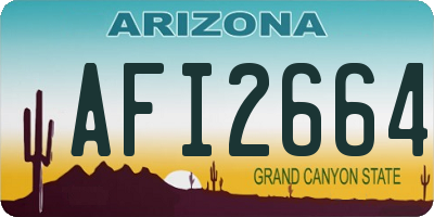 AZ license plate AFI2664