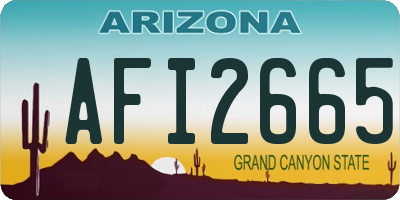 AZ license plate AFI2665
