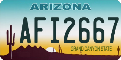AZ license plate AFI2667