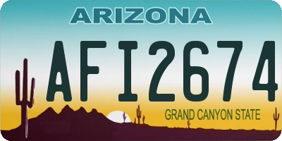 AZ license plate AFI2674
