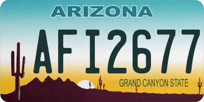 AZ license plate AFI2677