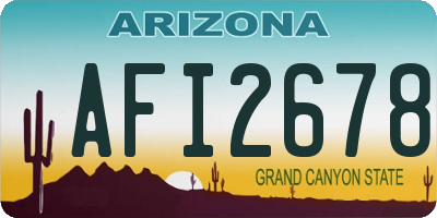 AZ license plate AFI2678