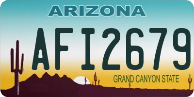 AZ license plate AFI2679