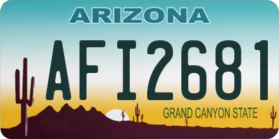 AZ license plate AFI2681