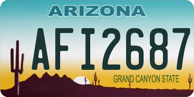 AZ license plate AFI2687