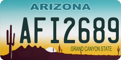 AZ license plate AFI2689