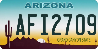 AZ license plate AFI2709