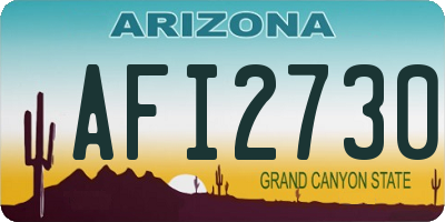 AZ license plate AFI2730