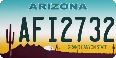 AZ license plate AFI2732