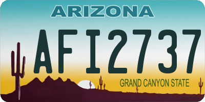 AZ license plate AFI2737