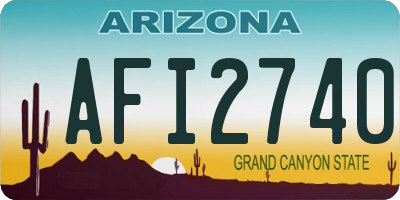 AZ license plate AFI2740