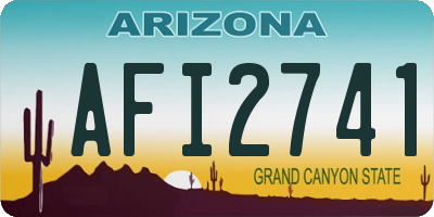 AZ license plate AFI2741