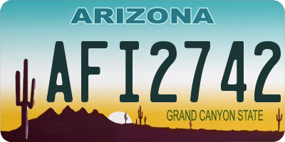 AZ license plate AFI2742