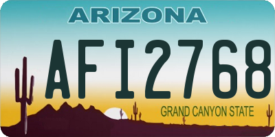 AZ license plate AFI2768