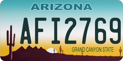 AZ license plate AFI2769
