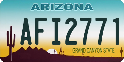 AZ license plate AFI2771