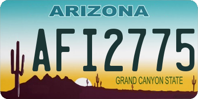 AZ license plate AFI2775