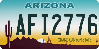 AZ license plate AFI2776