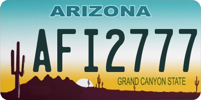 AZ license plate AFI2777
