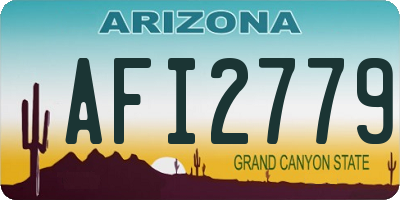 AZ license plate AFI2779